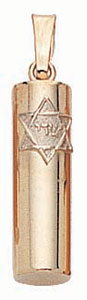 14KY RD TUBE MEZUZAH W/STAR 3/4