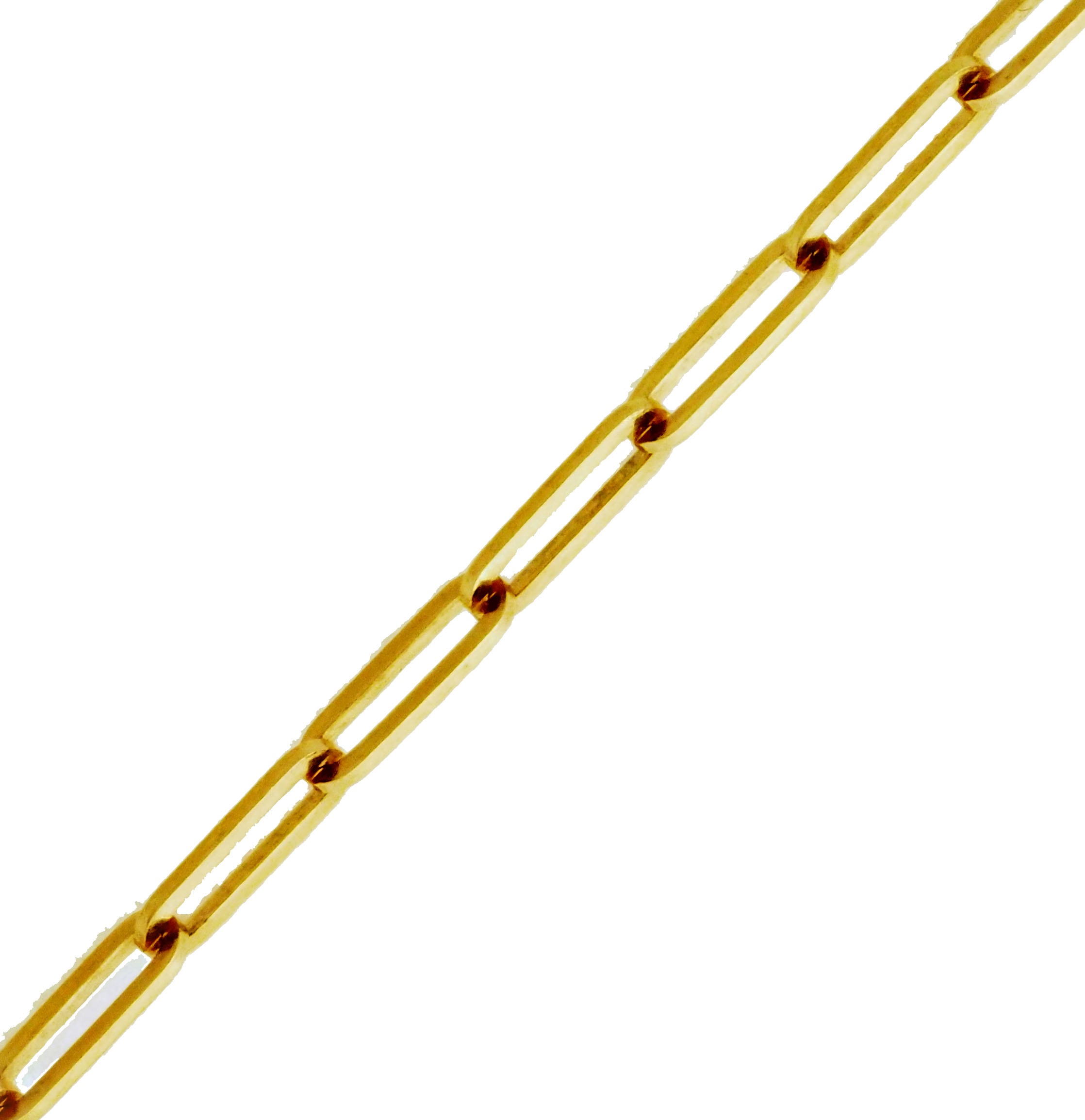 18KY TRACE CHAIN 3.8x11.8mm SQUARE WIRE