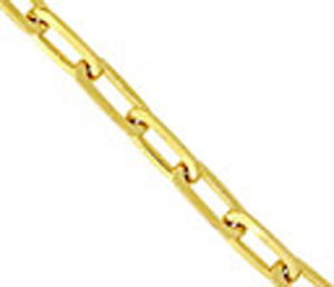18KY TRACE CHAIN 4x10mm SQUARE WIRE