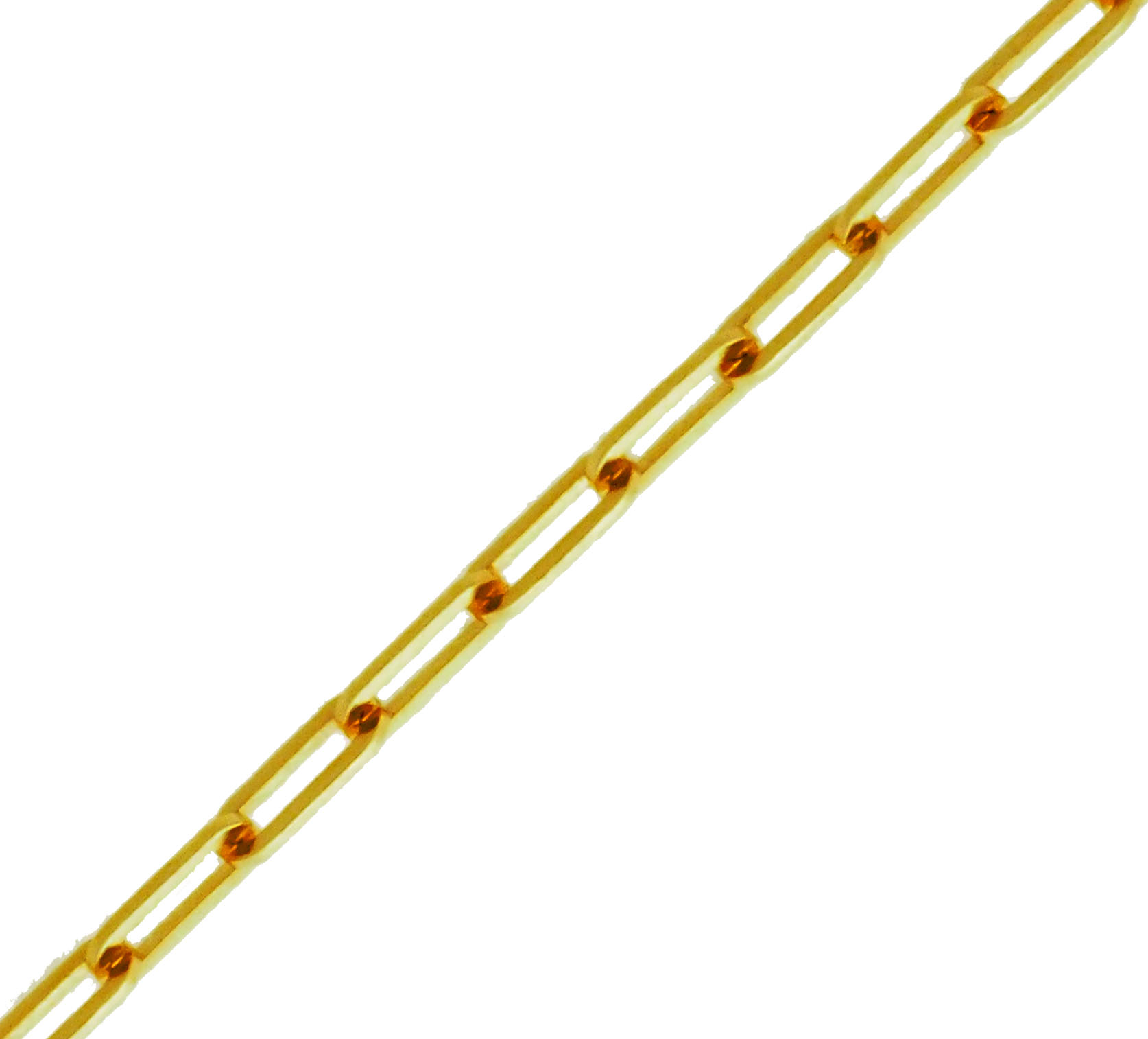 18KY TRACE CHAIN 2.5x5.8mm SQUARE WIRE