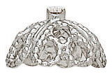 PLAT CAST FILIGREE PEARL CAP 12mm