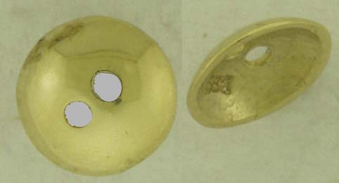 14KY BUTTON END CAP FOR PEARLS 6mm