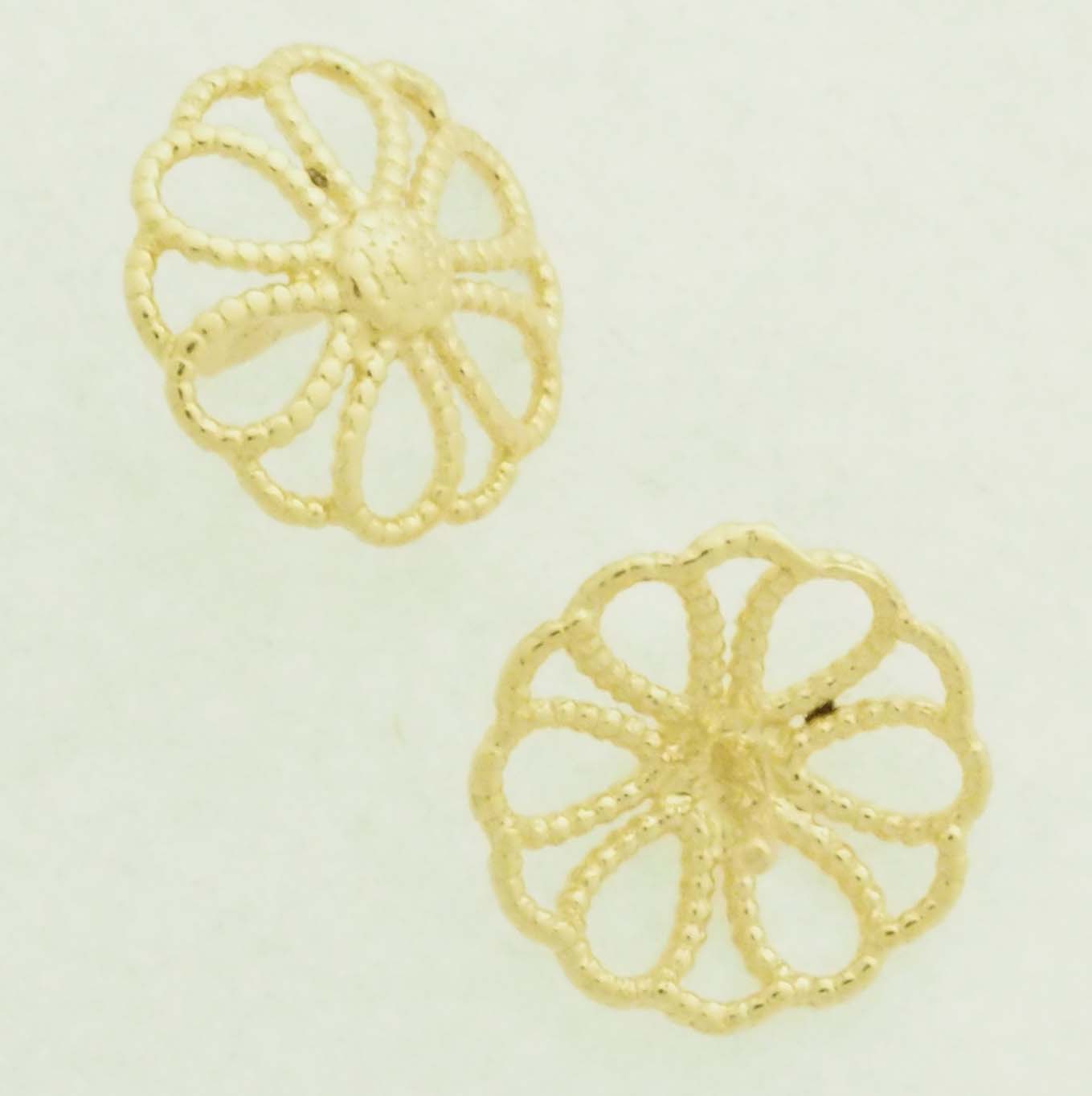 14KY FILIGREE PEARL CAP 11mm