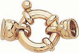 18KY 13mm SPRING RING W/RD CAPS & X BAR