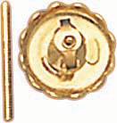 18KY THREADED POST & BACK XLG 9.5mm