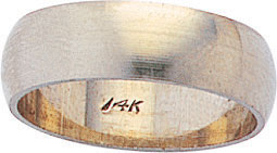 18KY 1/2 RD.PLAIN WEDDING BAND 5mm SZ 10