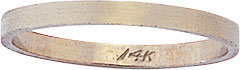 18KY FLAT WDG BAND 2mm SZ 10