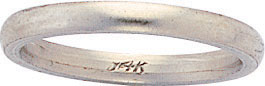 18KY 1/2RD COMFORT FIT WD BAND2.5mm SZ10
