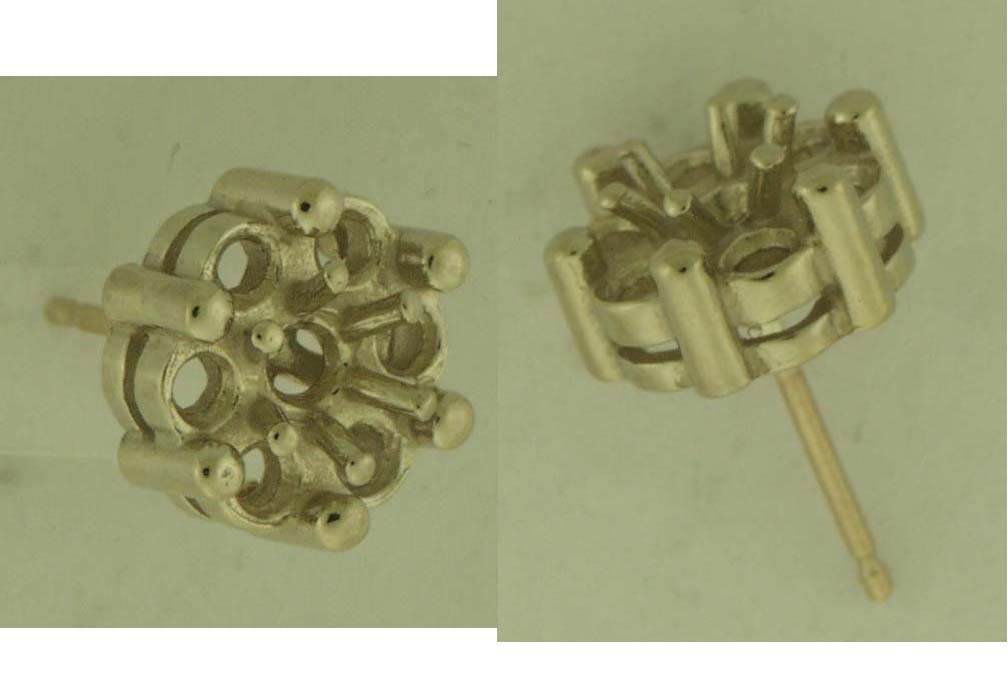 14KW CLUSTER EARRING FOR 1/.20 6/.10