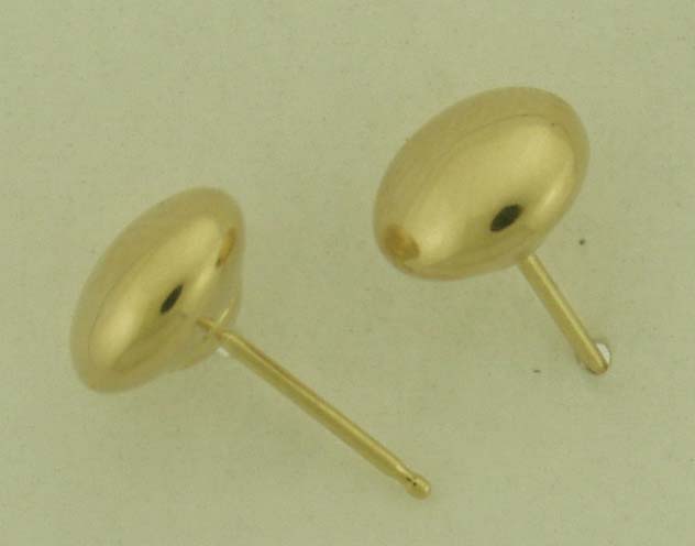 14KY SHINY FLAT STUD 6mm