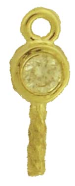 14KY DIAMOND PEARL CAP .04TW