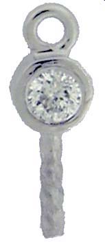 14KW DIAMOND PEARL CAP .04TW